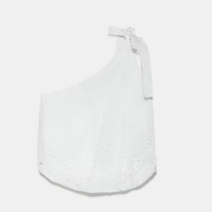 ZARA OPENWORK EMBROIDERED TOP